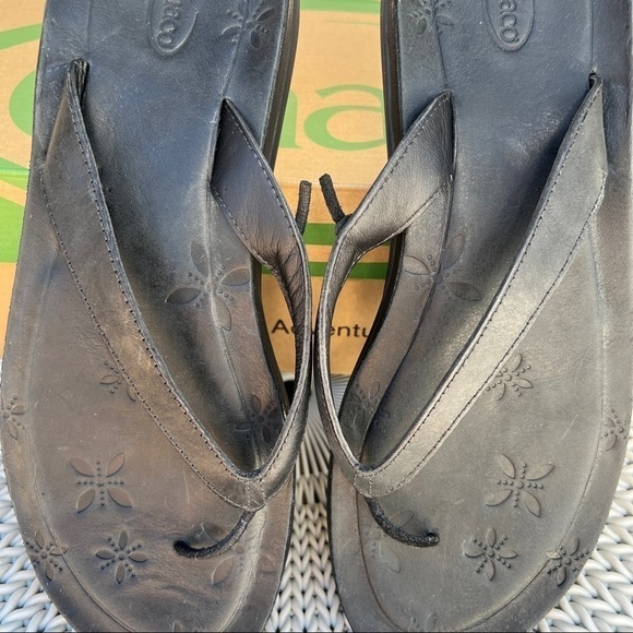 Chaco Locavore Ecotread Black Flip Flop Sandals Brand New in Box - Picture 5 of 10